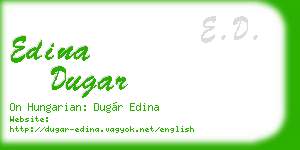 edina dugar business card